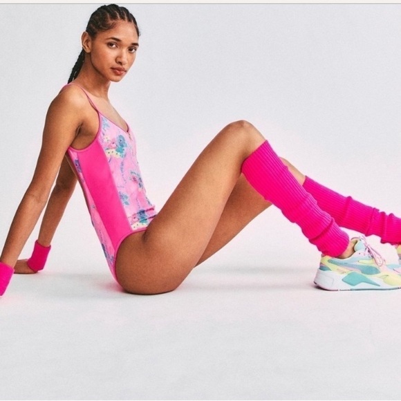 Loveshackfancy X Beach Riot Cheryl One Piece swimsuit small pink floral nwot - Picture 9 of 9